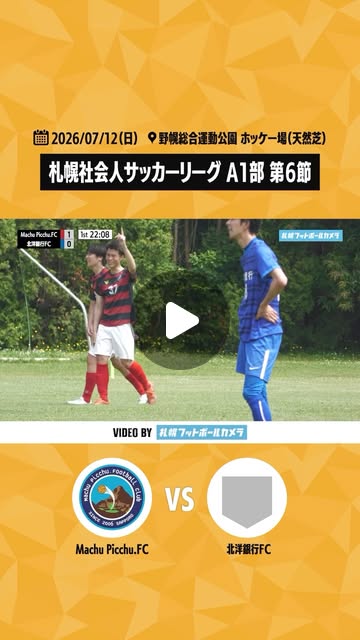 第6節 vs 北洋銀行FC ハイライト